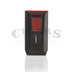 Colibri Slide Double Jet Flame Lighter Matte Black and Red Front View