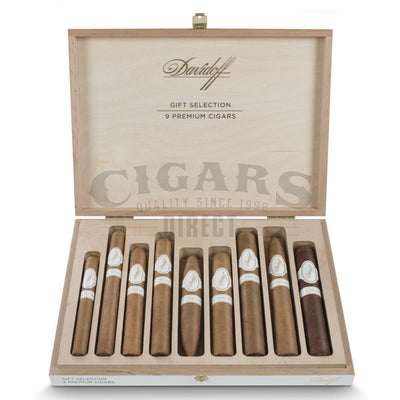 Davidoff 9 Cigar Assortment Open Box Front View