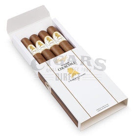 Davidoff Winston Churchill Statesman Robusto 4 Pack Open