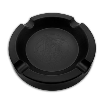 Drew Estate Black Round 4 Cigar Ashtray Front View