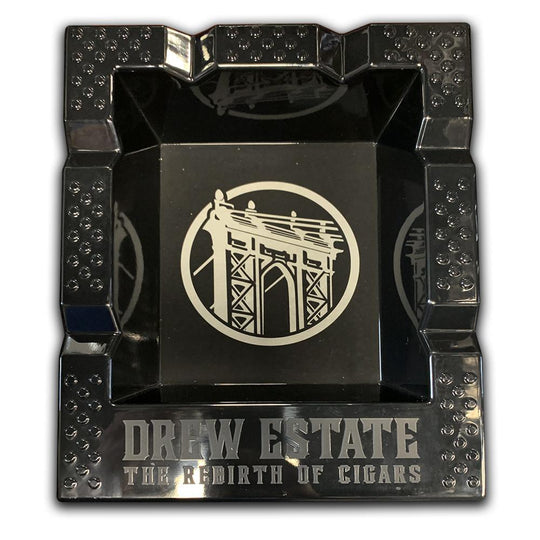 Drew Estate Logo Black Rectangular 4 Cigar Ashtray