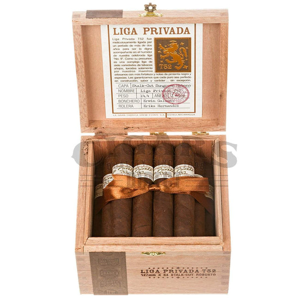 Drew Estate Liga Privada T52 Robusto Box Open