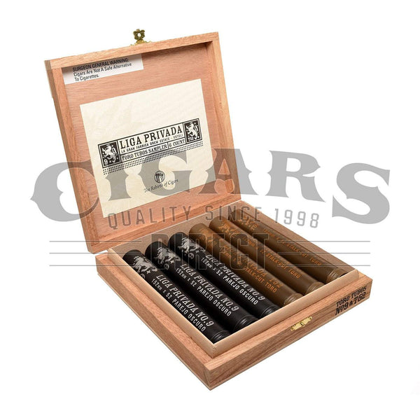 Drew Estate Liga Privada 6 Tubo Sampler Box Open
