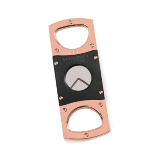Elie Bleu Double Blade Black and Rose Gold Cigar Cutter