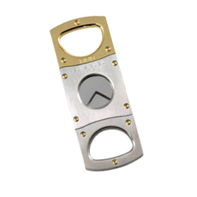 Elie Bleu Double Blade Gold Satin Cigar Cutter