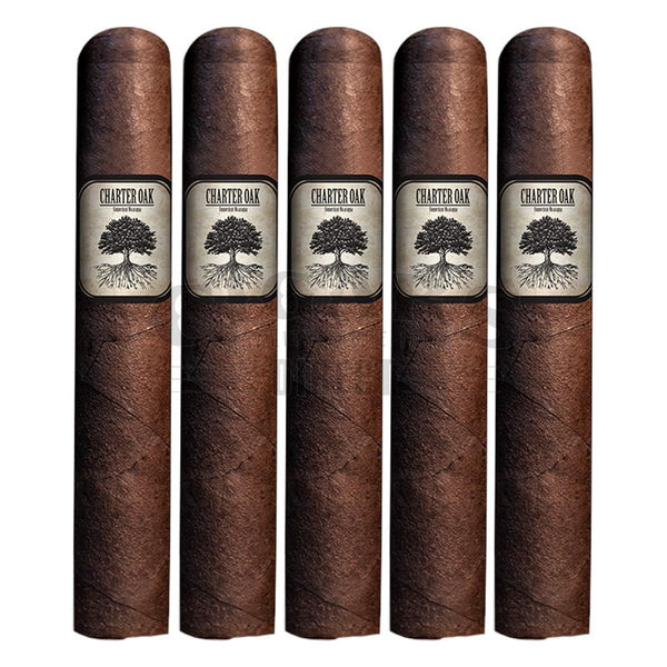 Foundation Cigar Co Charter Oak Maduro Rothschild 5 Pack