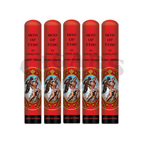 God of Fire By Carlito Double Robusto Tubo 5Pack