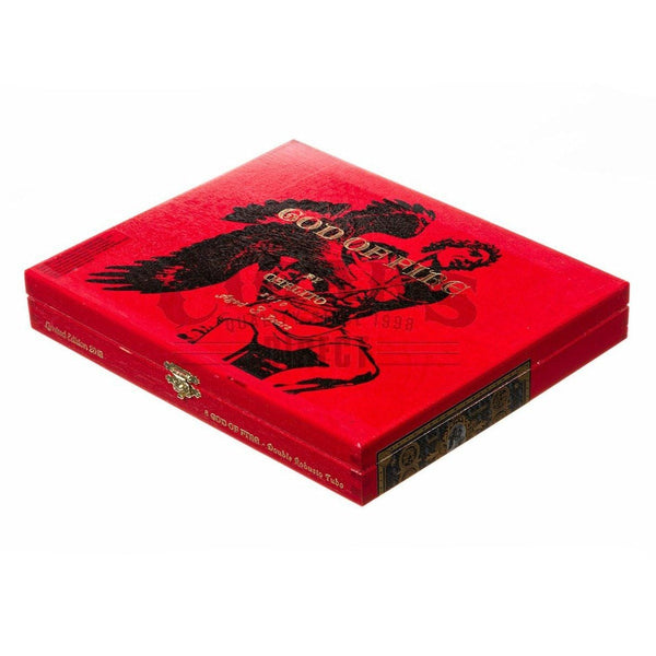 God of Fire By Carlito Double Robusto Tubo Box Closed