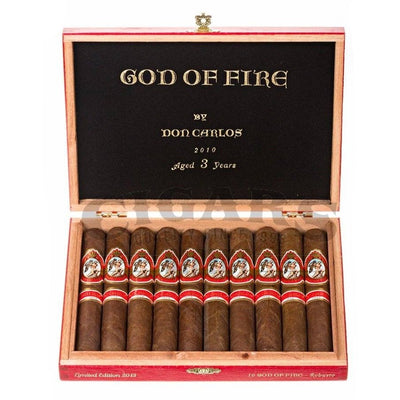 God of Fire By Don Carlos Robusto Box Open