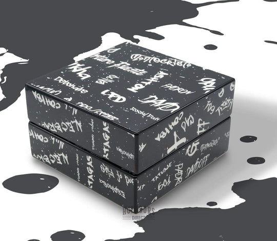 Graffiti Black and White Ashtray Set