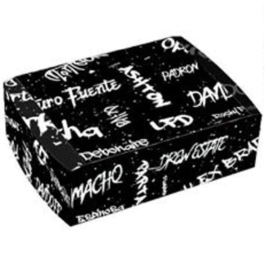 Graffiti Black and White Travel Humidor Set