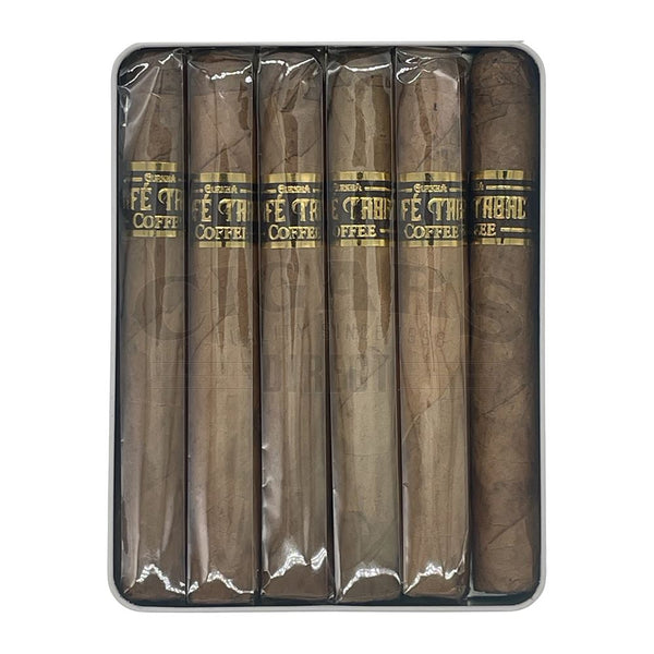 Gurkha Cafe Tabac Flavored Coffee Cigarillo Tin of 6 Open 