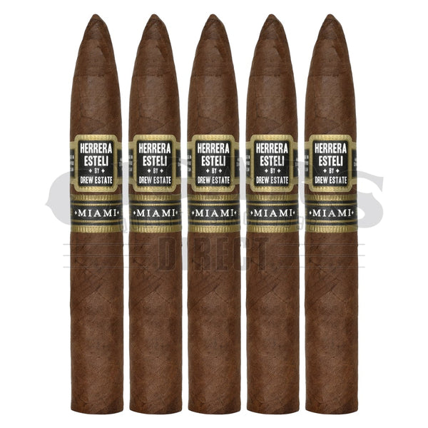 Herrera Esteli by Drew Estate Miami Piramide Fino 5 Pack