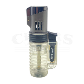Jet Line Tall Pocket Torch Triple Flame Lighter Clear