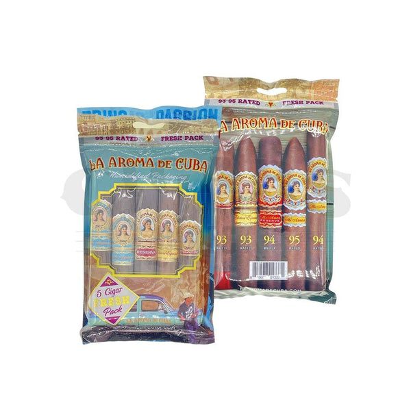La Aroma de Cuba 93-95 Rated 5 Cigar Fresh Pack Sampler