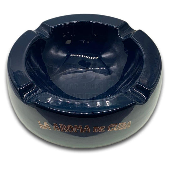 La Aroma de Cuba 4 Cigar Blue Ceramic Ashtray
