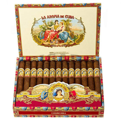 La Aroma de Cuba Original Churchill Box Open