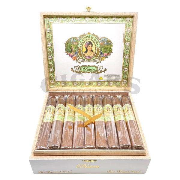 La Aroma de Cuba Pasion Box Pressed Torpedo Open Box