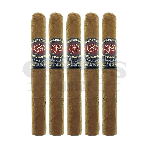 La Flor Dominicana Ligero L-100 Corona Tubo Natural 5 Pack of Cigars