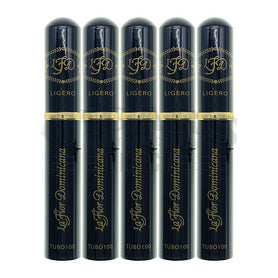 La Flor Dominicana Ligero L-100 Corona Tubo Natural 5 Pack
