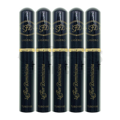 La Flor Dominicana Ligero L-100 Corona Tubo Natural 5 Pack