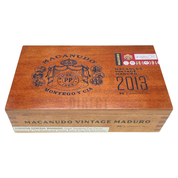 Macanudo Vintage Maduro 2013 Robusto Closed Box