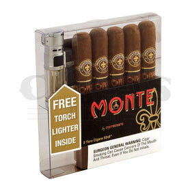 Monte by Montecristo Toro 5-Pack Plus Lighter