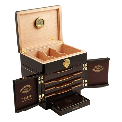 Montecristo 1935 Anniversary Tesoro de Oro 80ct. Luxury Humidor Angled Open