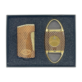 Montecristo 1935 Lotus Lighter and Cutter Gift Set with Box Open