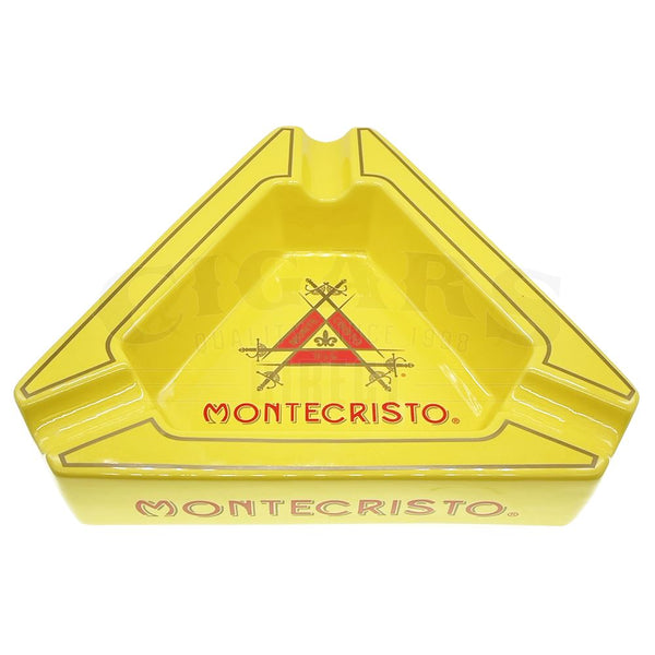 Montecristo Classic Triangle Yellow Ashtray Front View