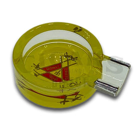 Montecristo Logo Single Cigar Glass Ashtray Front View