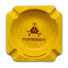 Montecristo Traditional Yellow Square 4 Cigar Ashtray Top View