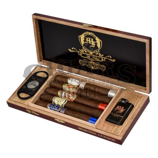 My Father Selection 5 Toro Assortment Cigar Sampler Box Open
