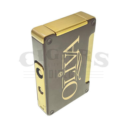 Oliva Brand Brown and Gold Table Top Lighter