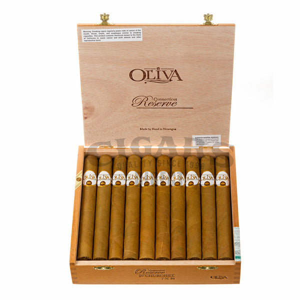 Oliva Connecticut Reserve Double Toro Box Open