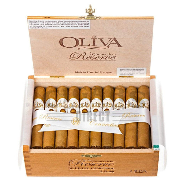 Oliva Connecticut Reserve Petit Corona Box Open