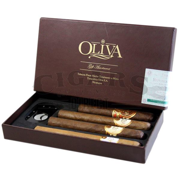 Oliva Gift Assortment and Cutter Sampler Open