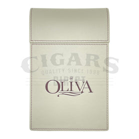 Oliva Light Leather and Hand Stiched Hard Cover Cigar Case Front View
