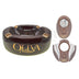 Oliva Round Ceramic 4 Cigar Ashtray + Cutter