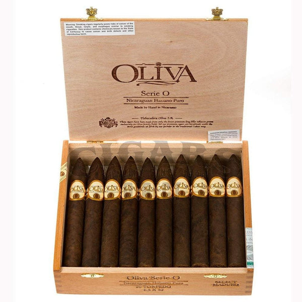 Oliva Serie O Maduro Torpedo Box Open