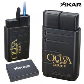 Oliva Serie V Xikar Linea Torch Lighter - Black