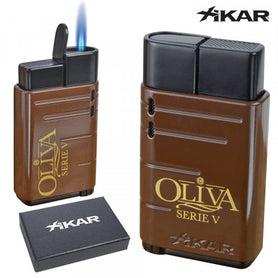 Oliva Serie V Xikar Linea Torch Lighter - Brown