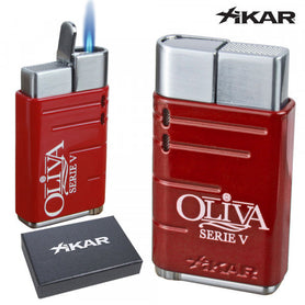 Oliva Serie V Xikar Linea Torch Lighter - Red