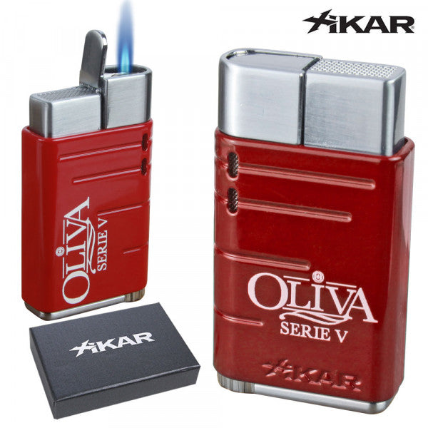 Oliva Serie V Xikar Linea Torch Lighter - Red