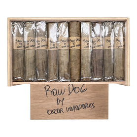 Oscar Valladares Raw Dog Robusto Gordo Open Box of 50 Top View