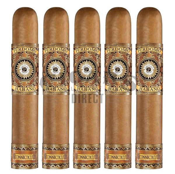 Perdomo Habano Bourbon Barrel Aged Connecticut Robusto 5 Pack