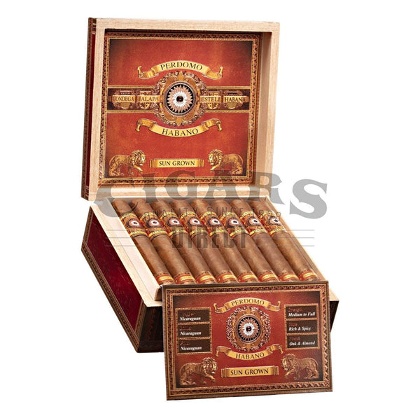 Perdomo Habano Bourbon Barrel Aged Sungrown Epicure Box Open