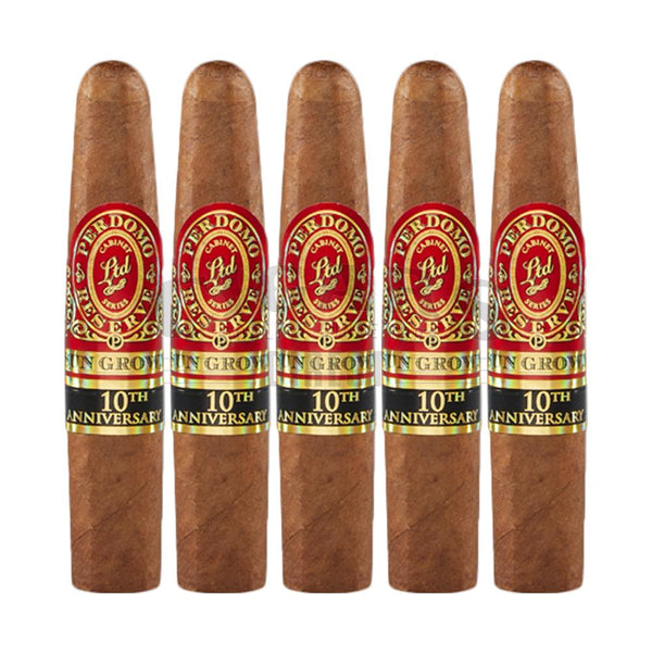 Perdomo Reserve 10th Anniversary Sungrown Figurado 5 Pack