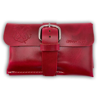 Cigar Pxrn Leather Pouch Red Closed