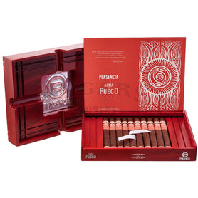 Plasencia Alma Del Fuego Candente Robusto Open Box with Ashtray